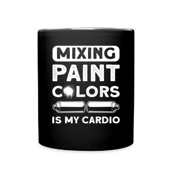 Mélanger les couleurs est ma voiture cardio automobile - Mug uni - noir - Devant