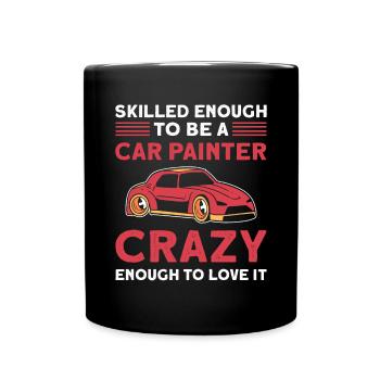 Peinture de voiture qui a assez d’expérience pour faire un - Mug uni - noir - Devant