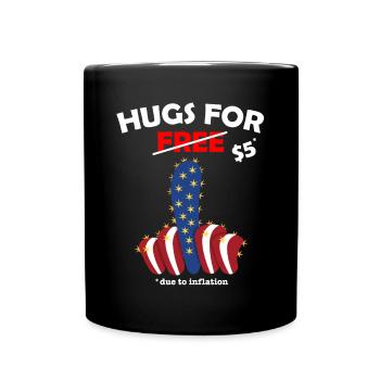 Fucktus cactus valentine costume Hugs For Free - Tasse einfarbig - Schwarz - Vorne
