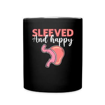 Manches de gastrectomie et un heureux - Mug uni - noir - Devant