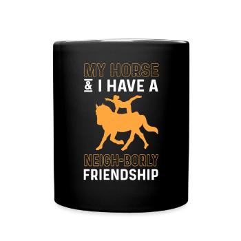 Mon cheval - Mug uni - noir - Devant