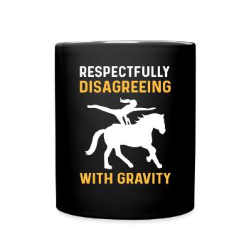 Respectueux avec gravité non - Mug uni - noir - Devant