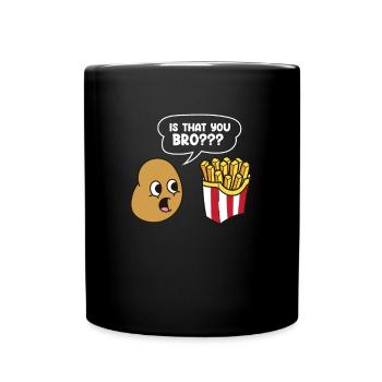 Français Frites Drôle d’amateur de restauration rapide Français frites - Mug uni - noir - Devant