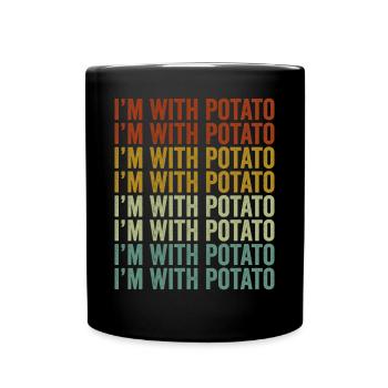 I'm with potato potato lover - Full Colour Mug - black - Front