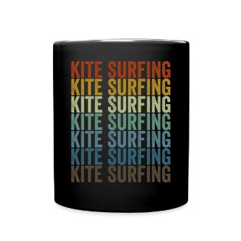 Kitesurfing Kitesurfer Kitesurfing Kiteboarding - Full Colour Mug - black - Front
