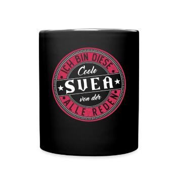 Svea Geschenkidee Geschenk Geburtstag - Tasse einfarbig - Schwarz - Vorne
