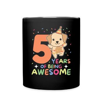 Labrador pour les enfants de 5 ans - Mug uni - noir - Devant