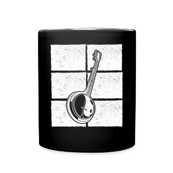 Banjo Banjo player Banjoist - Full Colour Mug - black - Front