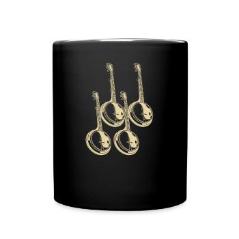 Banjo Banjo player Banjoist - Full Colour Mug - black - Front