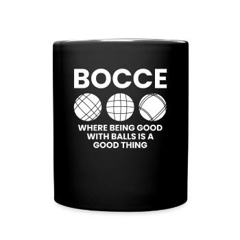 Bocce Shirt Gift Boccia Player - Full Colour Mug - black - Front