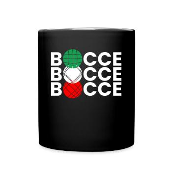Bocce Italie Flag Shirt Cadeau - Mug uni - noir - Devant