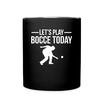 Jouons à la pétanque aujourd’hui Cadeau de chemise - Mug uni - noir - Devant