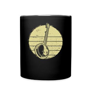 Banjo Banjospieler Banjoist - Tasse einfarbig - Schwarz - Vorne