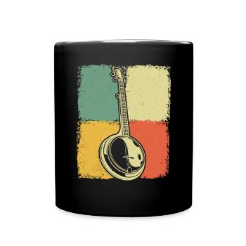Banjo Banjospieler Banjoist - Tasse einfarbig - Schwarz - Vorne