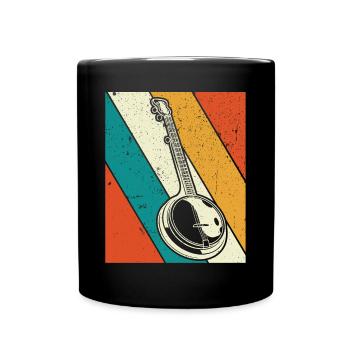 Banjo Banjospieler Banjoist - Tasse einfarbig - Schwarz - Vorne