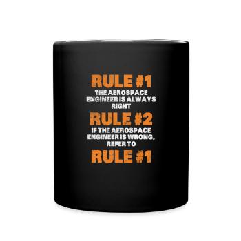 Space Engineer Aeronautical Engineer Gift - Full Colour Mug - black - Front