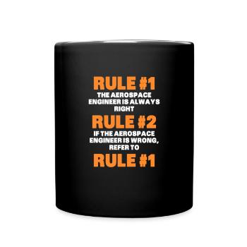 Space Engineer Aeronautical Engineer - Full Colour Mug - black - Front