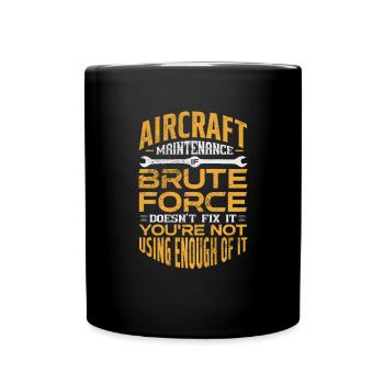 Mécanicien d’avion Aviation Cadeau d’avion - Mug uni - noir - Devant