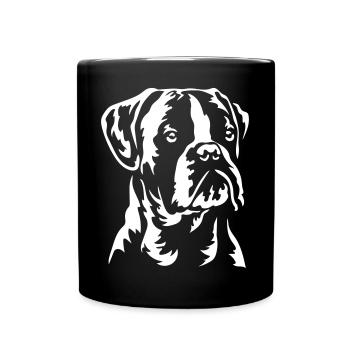 Boxer Kopf "Black Edition" - Tasse einfarbig - Schwarz - Vorne