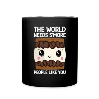 Marshmallow S'more - Tasse einfarbig - Schwarz - Vorne