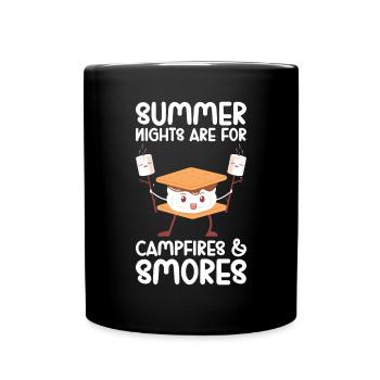 Marshmallow S'more - Tasse einfarbig - Schwarz - Vorne