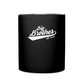 Schwangerschaft Grosser Bruder Schwanger Geschenk - Tasse einfarbig - Schwarz - Vorne