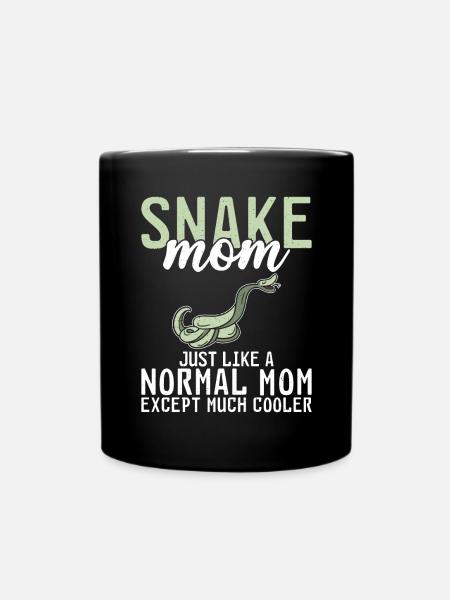 Schlange Geschenk Schlangenliebhaber - Tasse einfarbig - Schwarz