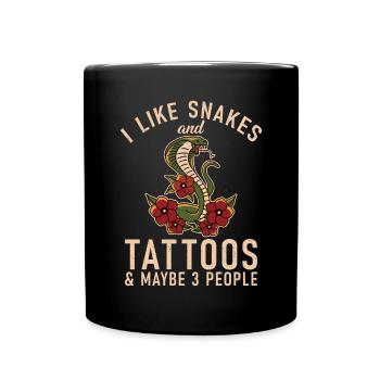 Snake Gift Snake Lover - Full Colour Mug - black - Front
