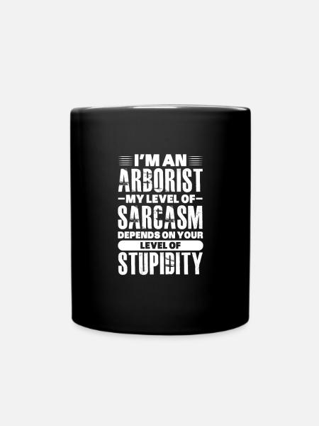 Baumpfleger - Tasse einfarbig - Schwarz