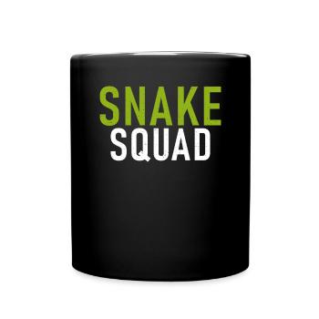 Schlange Geschenk Schlangenliebhaber - Tasse einfarbig - Schwarz - Vorne