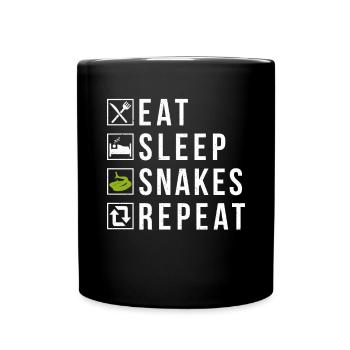 Snake Gift Snake Lover - Full Colour Mug - black - Front