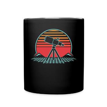 Retro Astronomy Telescope For Astronomy Student - Tasse einfarbig - Schwarz - Vorne