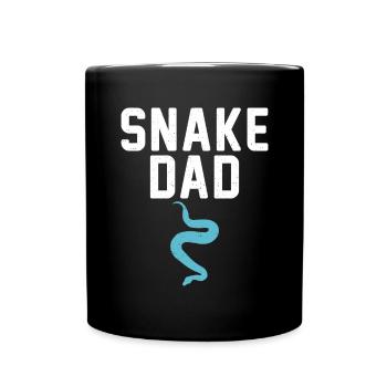 Schlange Geschenk Schlangenliebhaber - Tasse einfarbig - Schwarz - Vorne