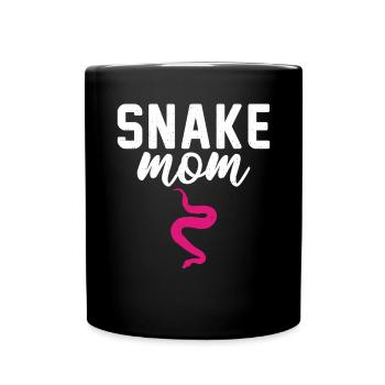 Schlange Geschenk Schlangenliebhaber - Tasse einfarbig - Schwarz - Vorne