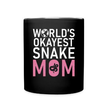 Schlange Geschenk Schlangenliebhaber - Tasse einfarbig - Schwarz - Vorne