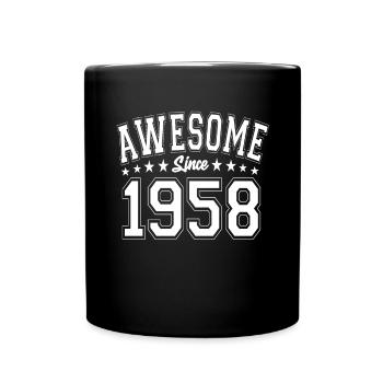 Awesome Since 1958 Birthday 1958 Vintage 1958 - Full Colour Mug - black - Front