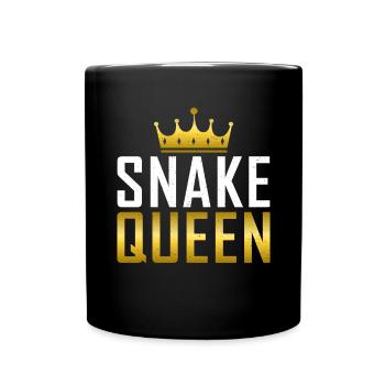 Schlange Geschenk Schlangenliebhaber - Tasse einfarbig - Schwarz - Vorne