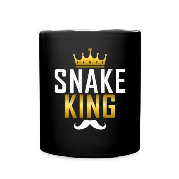Schlange Geschenk Schlangenliebhaber - Tasse einfarbig - Schwarz - Vorne