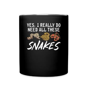 Snake Gift Snake Lover - Full Colour Mug - black - Front