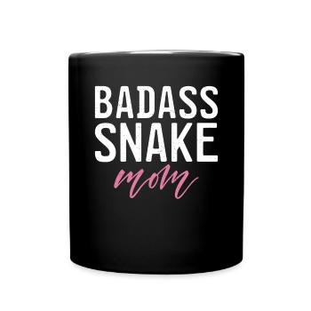 Schlange Geschenk Schlangenliebhaber - Tasse einfarbig - Schwarz - Vorne