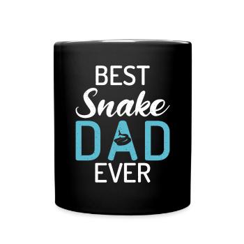 Schlange Geschenk Schlangenliebhaber - Tasse einfarbig - Schwarz - Vorne