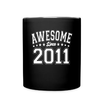 Awesome Since 2011 Birthday 2011 Vintage 2011 - Full Colour Mug - black - Front