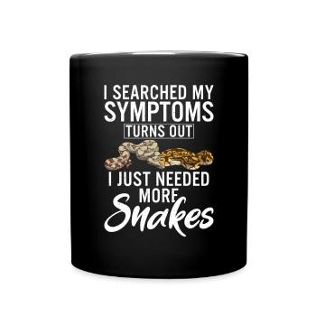Schlange Geschenk Schlangenliebhaber - Tasse einfarbig - Schwarz - Vorne
