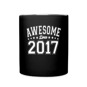 Awesome Since 2017 Birthday 2017 Vintage 2017 - Full Colour Mug - black - Front