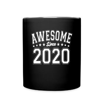 Awesome Since 2020 Birthday 2020 Vintage 2020 - Full Colour Mug - black - Front