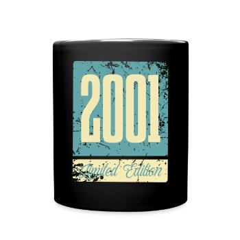 2001 Born Birthday Year of birth - Full Colour Mug - black - Front