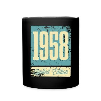 1958 Anniversaire de naissance Année de naissance - Mug uni - noir - Devant