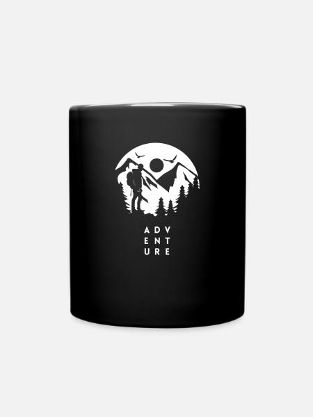 Aventure Montagnes Sentiers de randonnée Forêt - Mug uni - noir