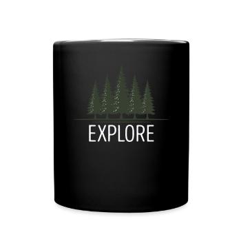 EXPLORE Travel Exploration Adventure - Full Colour Mug - black - Front