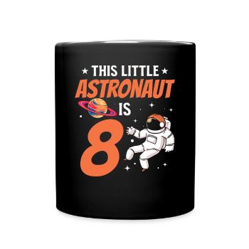 Ce petit astronaute a 8 ans - Space Astro - Mug uni - noir - Devant